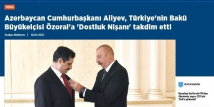 “Türkiyə mediası Prezidentin səfir Erkan Özoralı qəbul etməsini geniş işıqlandırıb
