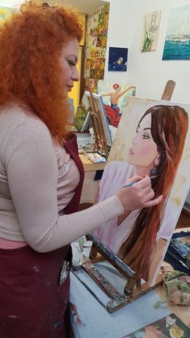 “Украинская художница нарисовала портрет Мехрибан Алиевой
