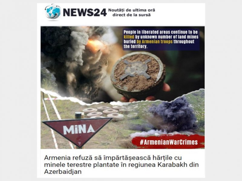 “Rumıniya mediası Ermənistanın destruktiv davranışından bəhs edib