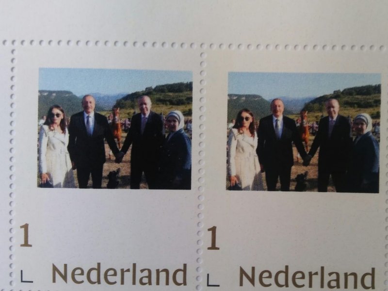 Prezidentlərin tarixi Şuşa görüşü Amsterdamda buraxılmış beynəlxalq poçt markasında əks olunub