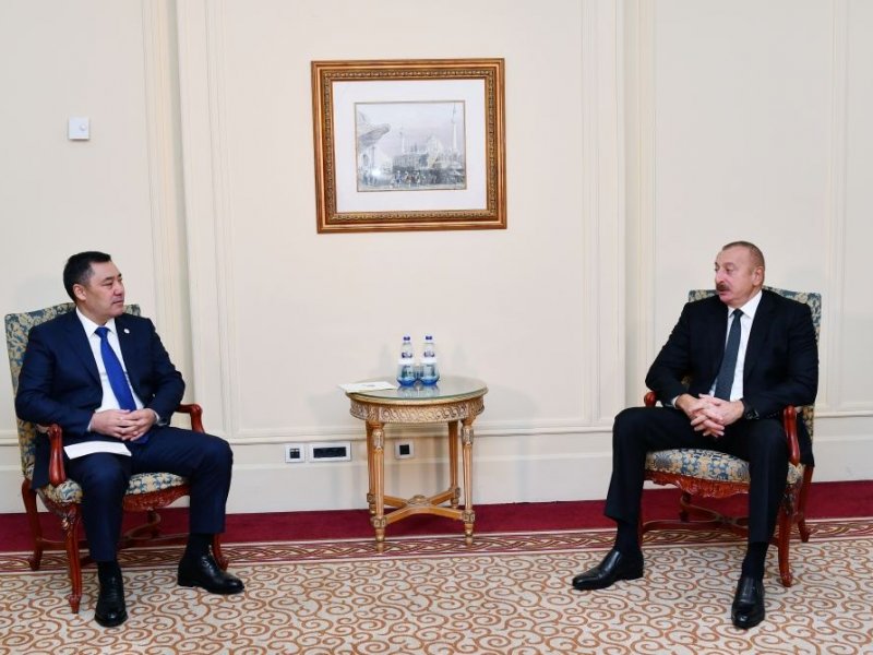 “Prezident İlham Əliyev İstanbulda Qırğızıstan Prezidenti Sadır Japarovla görüşüb FOTO