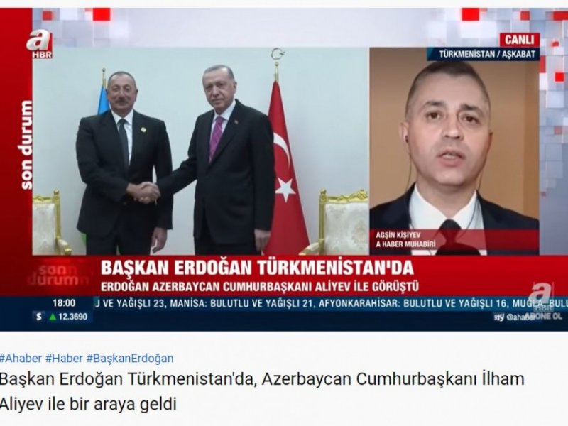 Prezident İlham Əliyevin Aşqabad səfəri Türkiyə mediası tərəfindən geniş işıqlandırılıb
