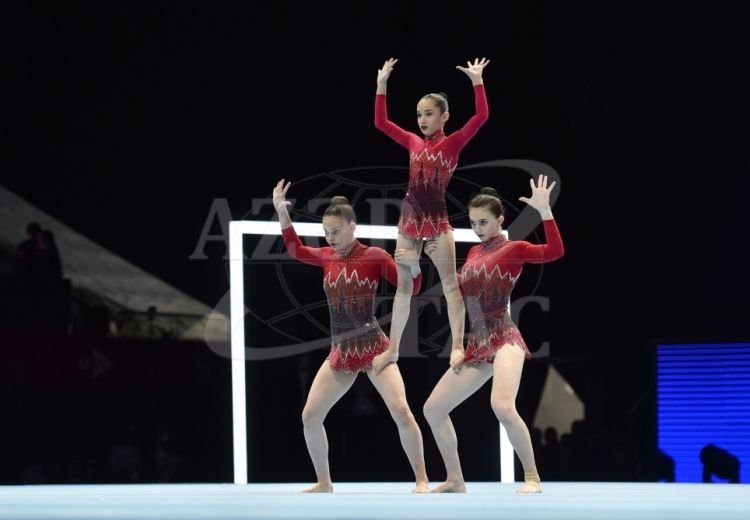 Azərbaycanın qadın qrupu Akrobatika Gimnastikası üzrə Dünya Yaş Qrupları Yarışlarının finalına yüksəlib