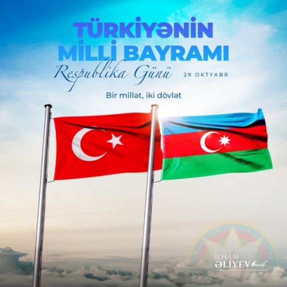 Prezident İlham Əliyev Türkiyənin milli bayramı ilə əlaqədar paylaşım edib
