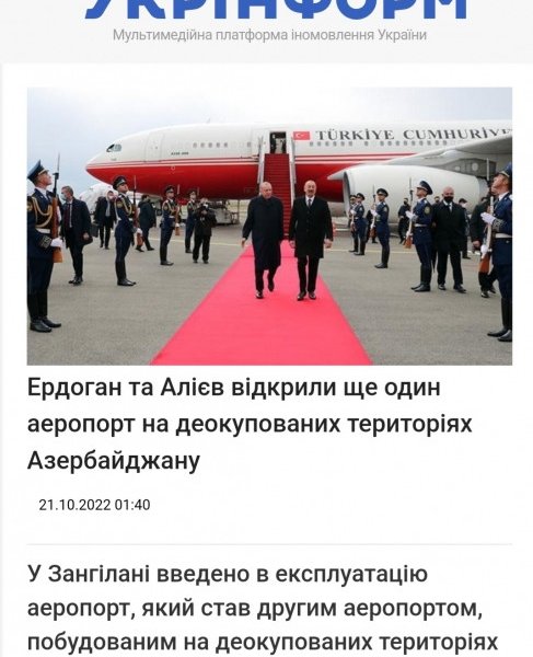 Ukrayna və Moldova mediası Zəngilan aeroportunun açılışına geniş yer ayırıb