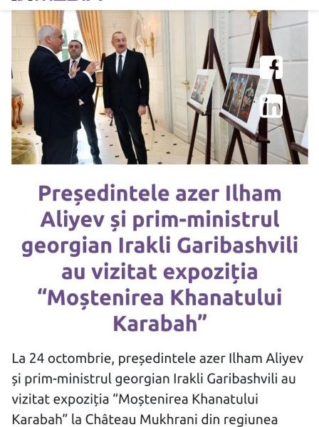 “Moldova KİV-ləri Azərbaycan Prezidentinin Gürcüstan səfərinə geniş yer ayırıb