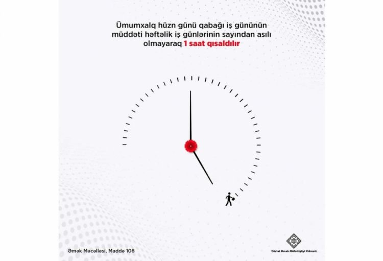 Bu gün Azərbaycanda iş vaxtı 1 saat qısaldılıb