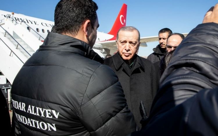 Ərdoğan Mehriban Əliyevanın tapşığı üzrə Qaziantepdə olan Heydər Əliyev Fondunun nümayəndələri ilə görüşüb