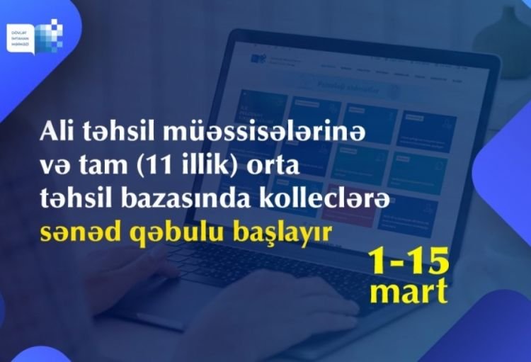 Sabahdan ali məktəblərə və kolleclərə sənəd qəbulu başlayır