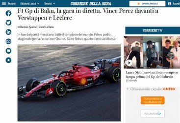 İtaliya mətbuatı Formula 1 Azərbaycan Qran-Prisini geniş işıqlandırıb
