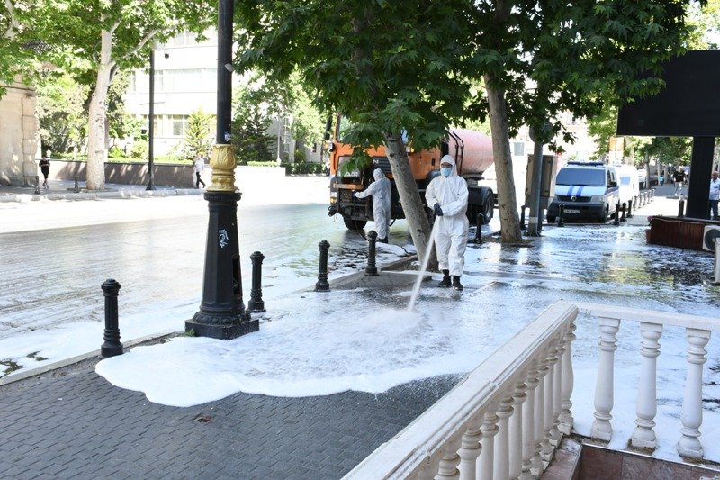 Bu gün Bakının 545 küçəsi yuyuldu