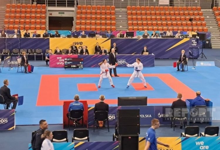 “Karateçimiz İrina Zaretska III Avropa Oyunlarında finala vəsiqə qazanıb