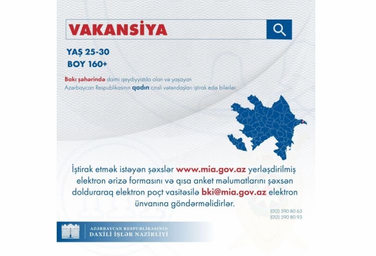 DİN sıravi və kiçik rəis heyəti vəzifələrinə müsabiqə elan edir
