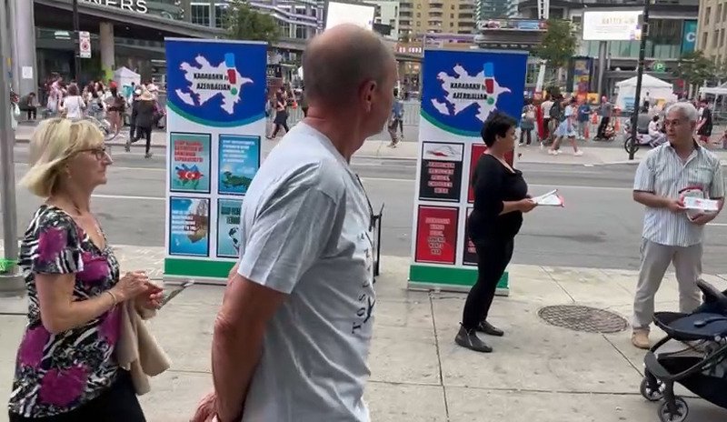 Toronto şəhərində Ermənistanın yolverilməz əməllərini ifşa edən məlumatlandırma aksiyası keçirilib