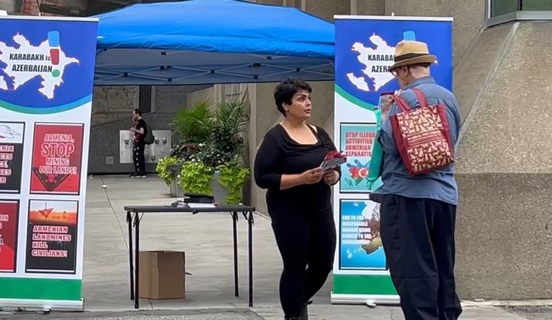 Toronto şəhərində Ermənistanın yolverilməz əməllərini ifşa edən məlumatlandırma aksiyası keçirilib