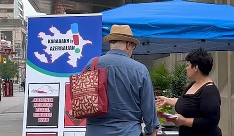 Toronto şəhərində Ermənistanın yolverilməz əməllərini ifşa edən məlumatlandırma aksiyası keçirilib