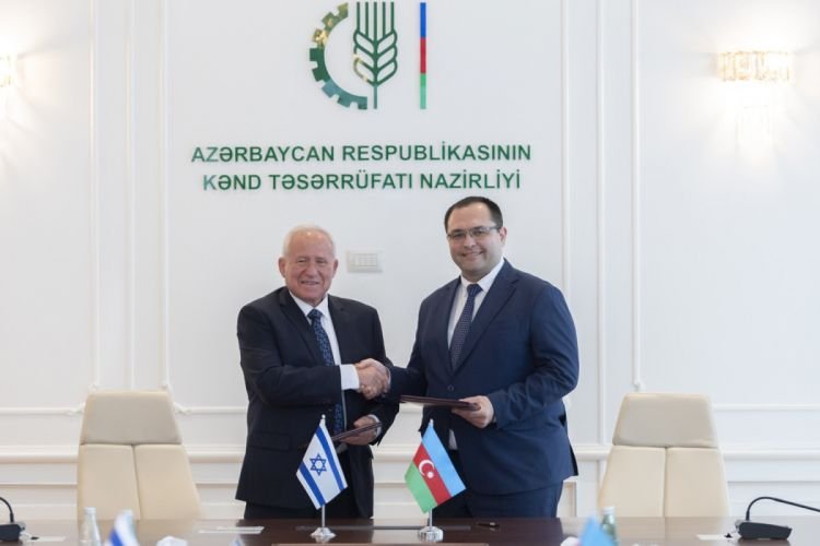 Azərbaycanla İsrail arasında “2023-2025-ci illər üçün kənd təsərrüfatı sahəsində Yol Xəritəsi” imzalanıb