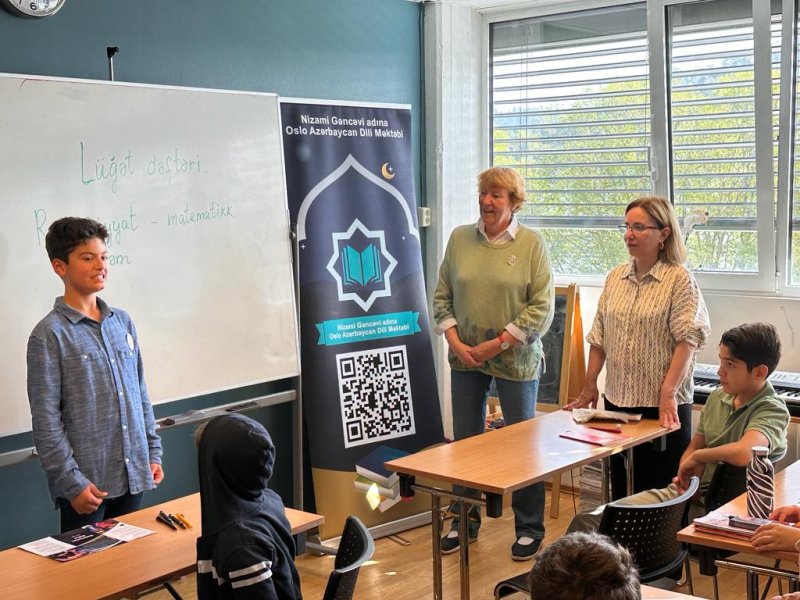 Oslo meri Nizami Gəncəvi adına Azərbaycan dili həftəsonu məktəbində olub