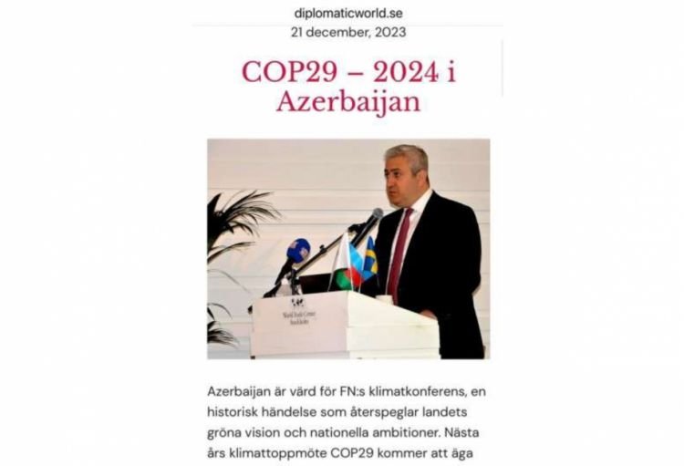 “Səfir: Azərbaycan COP29-u yüksək səviyyədə keçirmək əzmindədir
