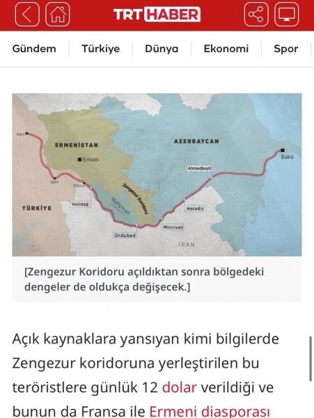 ““TRT Haber”: Fransanın Ermənistandakı nümayəndələri: Hədəf Türkiyədir?