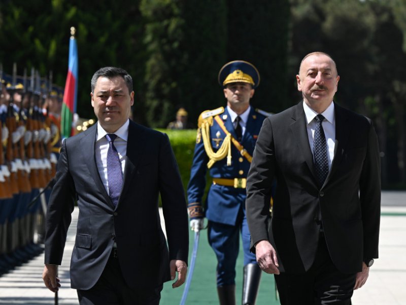 “Qırğızıstan Prezidenti Sadır Japarovun rəsmi qarşılanma mərasimi olub