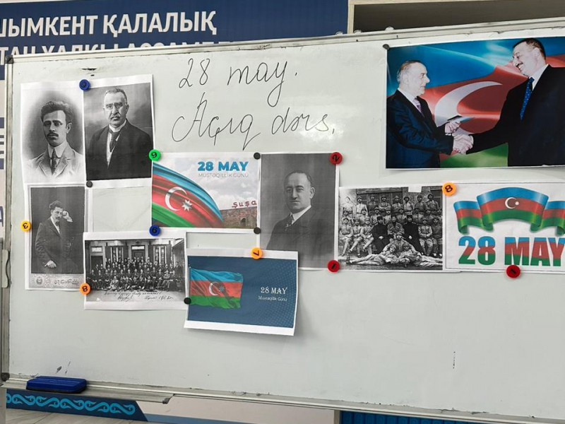 Şimkənddə 28 May – Müstəqillik Gününə həsr olunmuş açıq dərs keçirilib