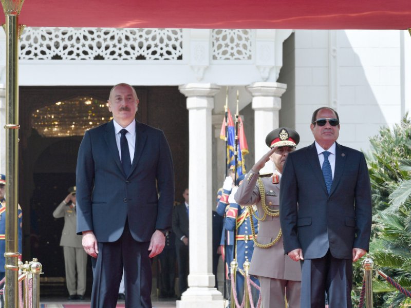 Prezident İlham Əliyevin Misirdə rəsmi qarşılanma mərasimi olub