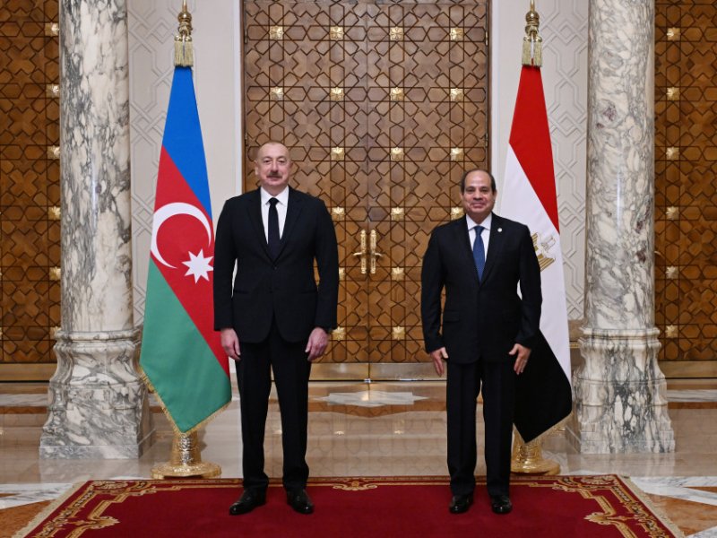 Prezident İlham Əliyevin Misirdə rəsmi qarşılanma mərasimi olub