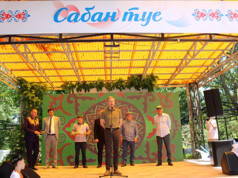 Xaçmazda tatarların milli bayramı Sabantuy təntənəli şəkildə qeyd olunub