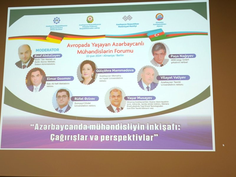 Avropada Yaşayan Azərbaycanlı Mühəndislərin Forumunda “Azərbaycanda mühəndisliyin inkişafı: Çağırışlar və perspektivlər” mövzusu müzakirə olunub