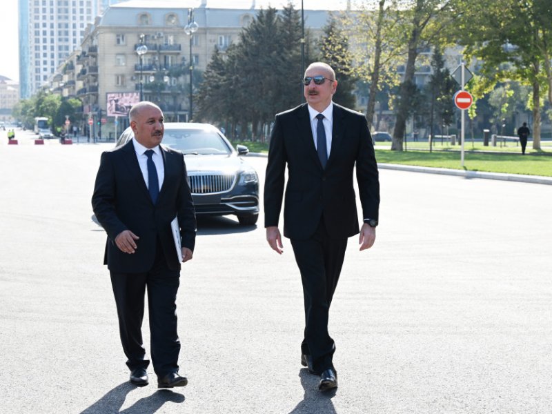 Prezident İlham Əliyev “Cavanşir” körpüsünün yerində inşa olunmuş yeni avtomobil yolunun açılışında iştirak edib
