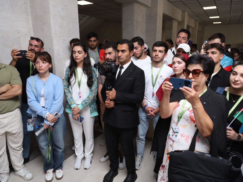 Diaspor Gənclərinin V Yay Düşərgəsi iştirakçıları Xankəndində Qarabağ Universitetində olublar