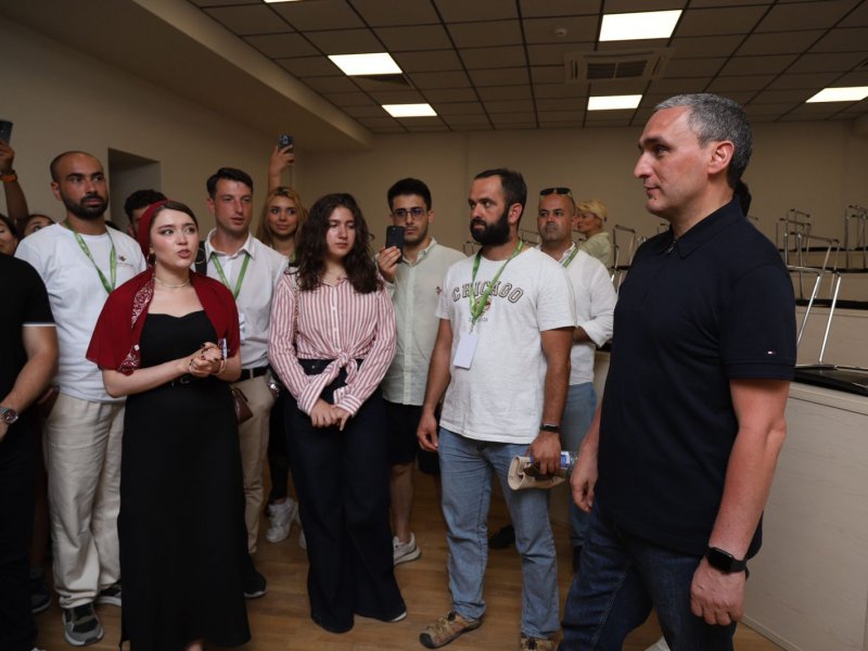 Diaspor Gənclərinin V Yay Düşərgəsi iştirakçıları Xankəndində Qarabağ Universitetində olublar