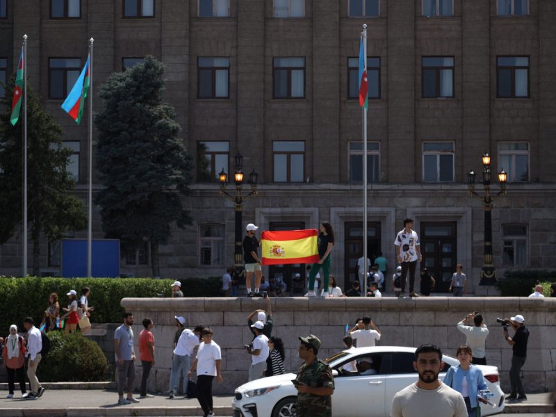 Diaspor Gənclərinin V Yay Düşərgəsi iştirakçıları Xankəndində Qarabağ Universitetində olublar