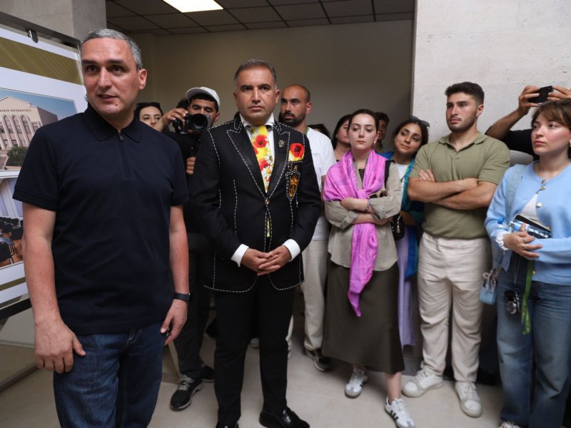 Diaspor Gənclərinin V Yay Düşərgəsi iştirakçıları Xankəndində Qarabağ Universitetində olublar