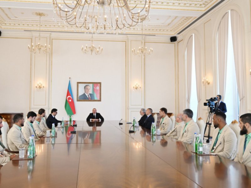 Prezident İlham Əliyev Paris Yay Olimpiya Oyunlarında medal qazanmış Azərbaycan idmançılarını və onların məşqçilərini qəbul edib