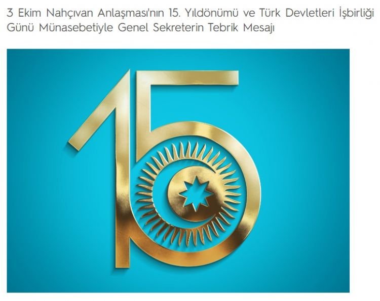 TDT-nin Baş katibi Naxçıvan Sazişinin ildönümü ilə bağlı türk dünyasını təbrik edib