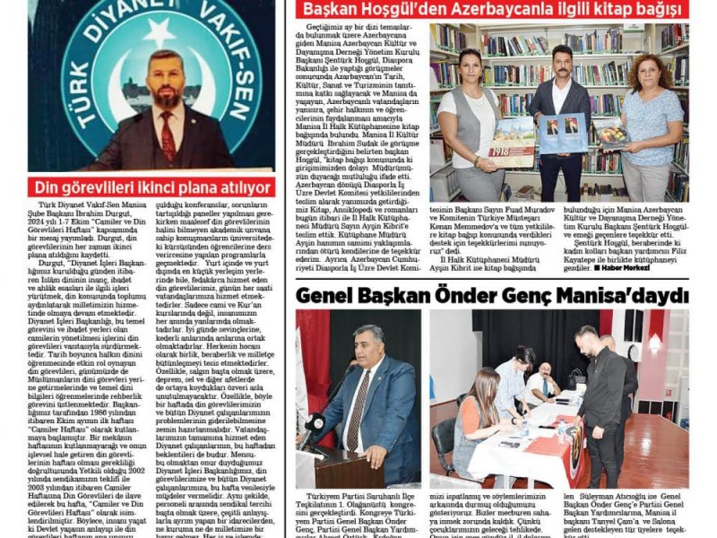Manisa Xalq Kitabxanasına Azərbaycanla bağlı kitablar hədiyyə edilib