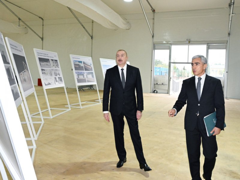 Prezident İlham Əliyev Olimpiya Stadionunun ərazisində COP29-a hazırlıqla bağlı görülən işlərlə tanış olub