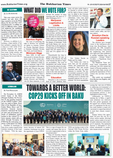 ABŞ mediasında Azərbaycanın COP29 uğurlarından yazılıb