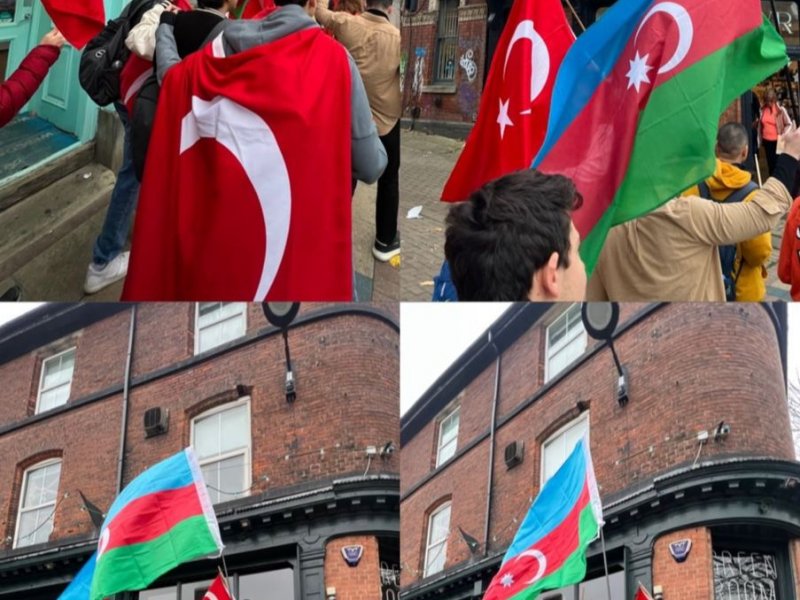 Azərbaycanlı tələbələr Şeffildə keçirilən “Bayraq Paradı”nda iştirak ediblər
