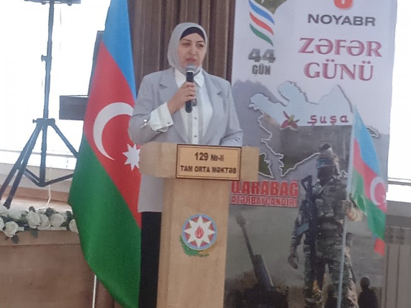 2024-cü il noyabrın 5-də ATİAHİ Nizami Rayon Komitəsi və 129 saylı tam orta məktəbin birgə təşkilatçılığı ilə 8 Noyabr Zəfər Gününə həsr olunmuş "Şanlı Zəfər Tarixim" adlı elmi-praktik konfrans keçirilib.