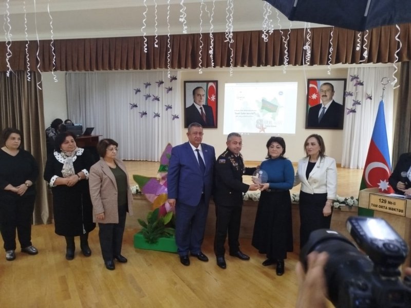 2024-cü il noyabrın 5-də ATİAHİ Nizami Rayon Komitəsi və 129 saylı tam orta məktəbin birgə təşkilatçılığı ilə 8 Noyabr Zəfər Gününə həsr olunmuş "Şanlı Zəfər Tarixim" adlı elmi-praktik konfrans keçirilib.