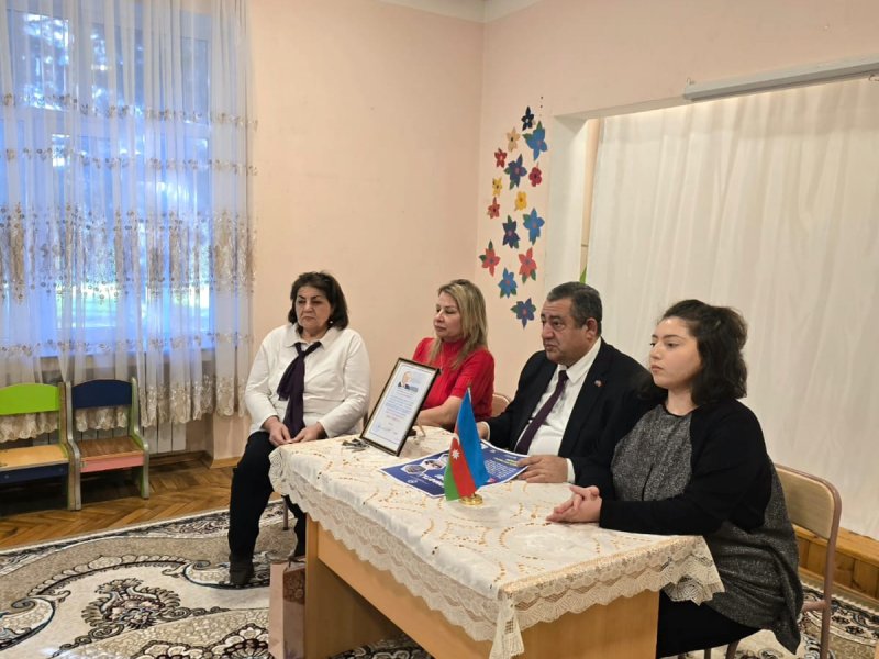 Bu gün ATİAHİ Nizami Rayon Komitəsinin tabeliyində olan 309 saylı körpələr evi uşaq bağçasının ilk təşkilat sədri Əzizova Xatirə Fərman qızının 65  illik yubileyi münasibətilə həmin bağçanin əmək kollektivi ilə Sübut Əsədovun görüşü keçirilib.