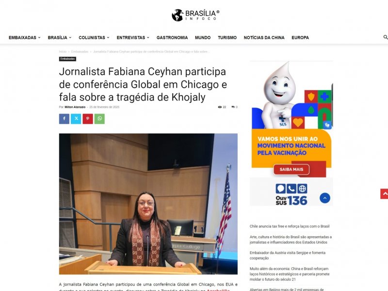İllinoysda Xocalı soyqırımı ilə əlaqədar keçirilən tədbir xarici mətbuatda işıqlandırılıb