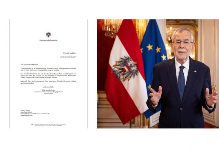 “Avstriya Prezidenti Azərbaycan İcmasının Pasxa təbrikinə cavab verib
