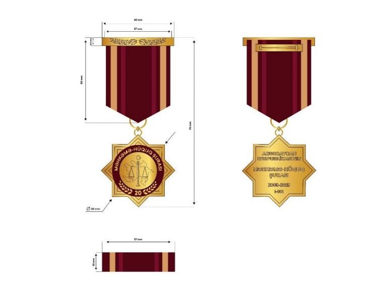 Məhkəmə-Hüquq Şurasının 20 illik yubiley medalı haqqında Əsasnamə təsdiqlənib