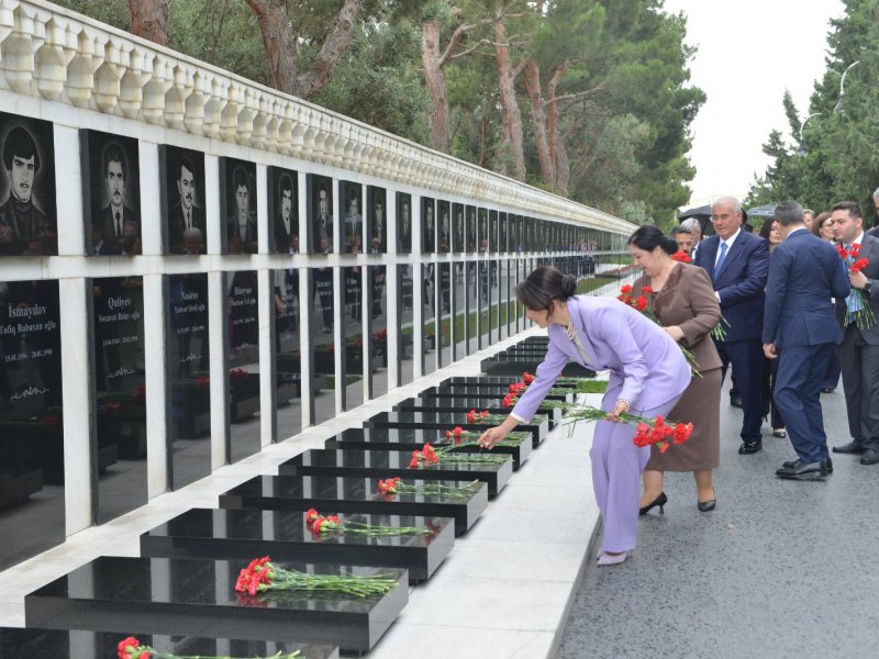 Ombudsmanların Beynəlxalq Simpoziumunun iştirakçıları Fəxri xiyabanı və Şəhidlər xiyabanını ziyarət ediblər