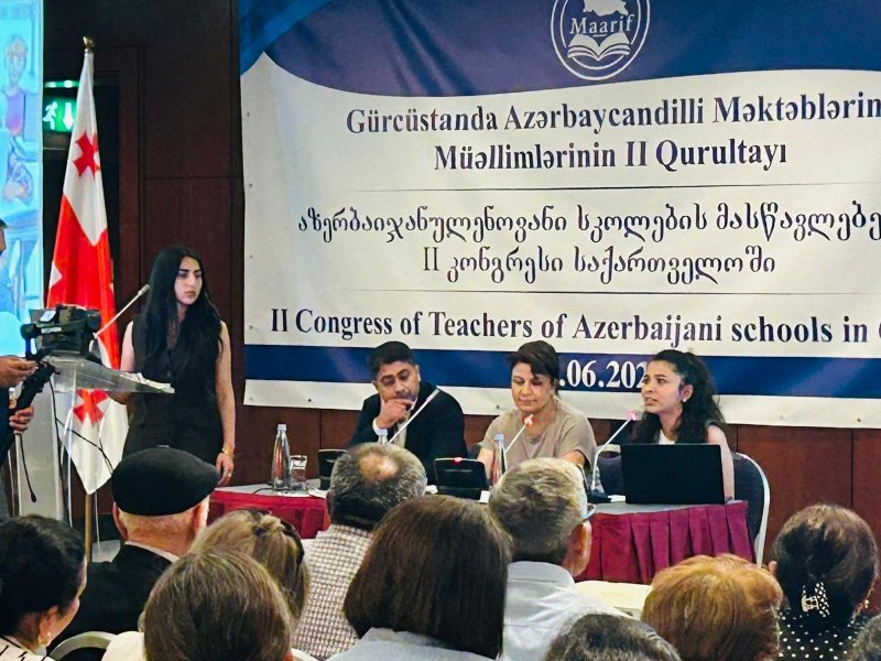 Gürcüstanda azərbaycandilli məktəblərin müəllimlərinin ikinci qurultayı keçirilib
