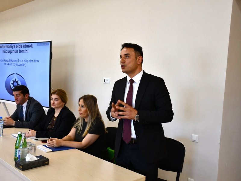 Ombudsmanın təşəbbüsü ilə Xankəndidə “İnformasiya əldə etmək hüququnun müdafiəsi” mövzusunda maarifləndirmə tədbiri keçirilib